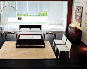 Contemporary Bedroom Contemporary Bedroom with bed, chairs, dresser, tables image008708