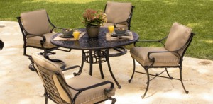 Outdoor dining furniture table and chairs image 298