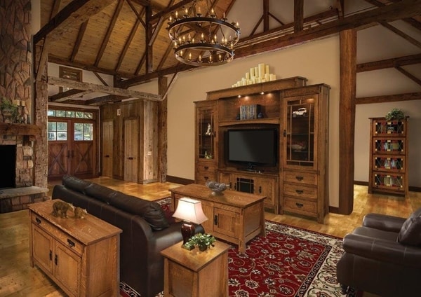 wood entertainment center image