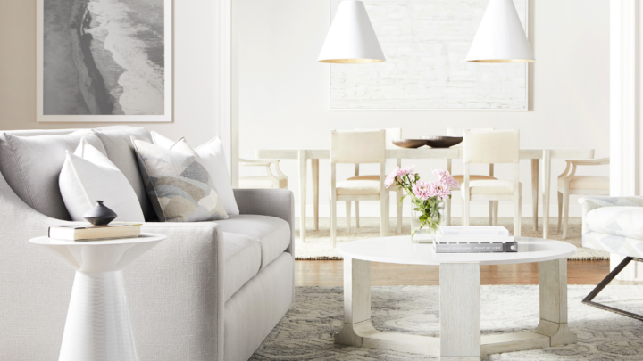 Timeless living room interior featuring custom furniture and layered textures, showcasing a refined home refresh for the new year at Hickory Furniture Mart.